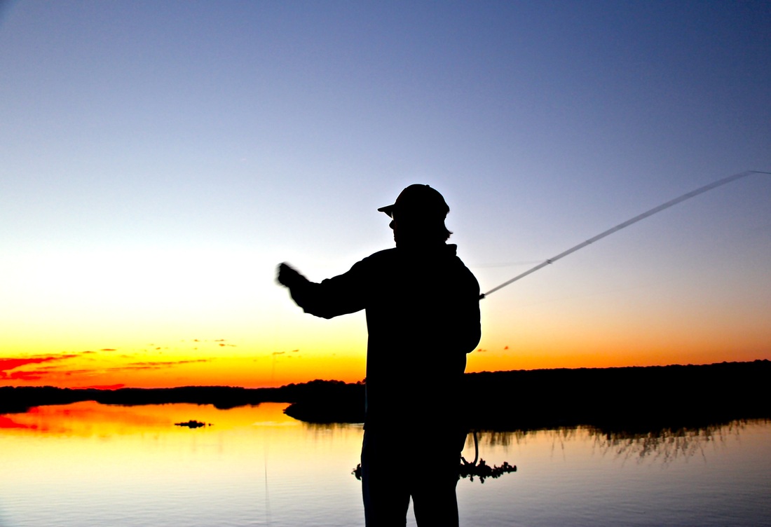 fly fishing Hilton head Island Sunset