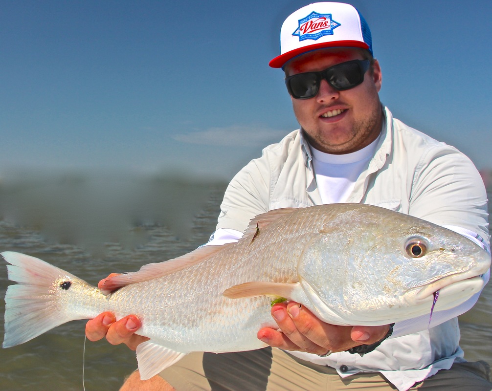 Redfish on the fly in Beaufort South Carolina