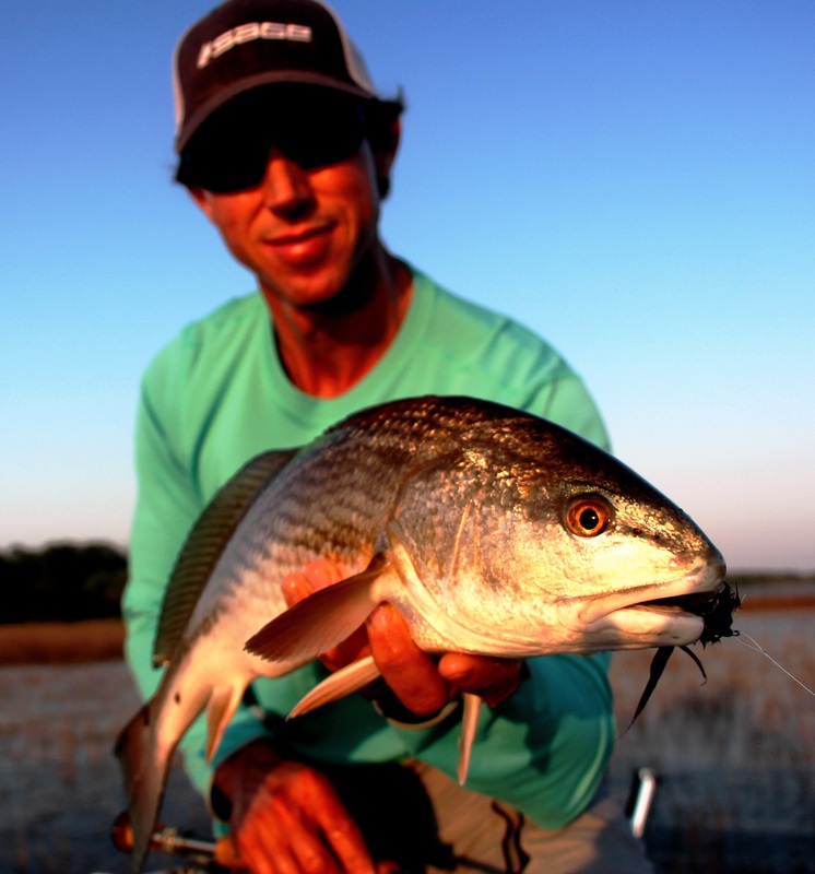 tailing redfish, Fly fishing Beaufort 