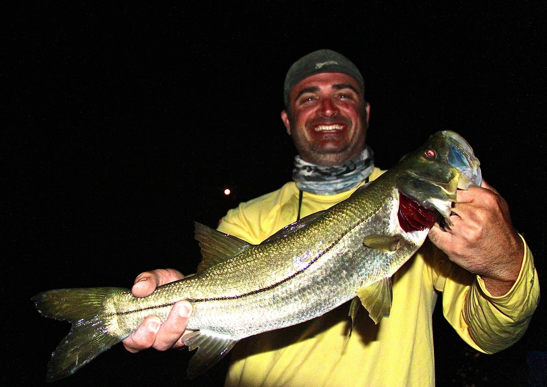 Mike and his first snook on the fly